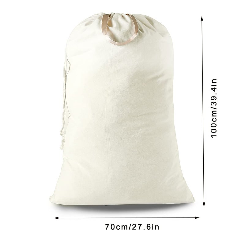 SANFERGE Heavy Duty Laundry Bag with Drawstring and Handle, Extra Large Travel Dirty Clothes Bag for Laundromat and Household, Durable Rip-Stop Laundry Hamper Liner, 8 Solid color(28 x 40 Inch) by SANFERGE - Image 2